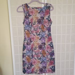 H&M Sheath Dress Allover Floral Print Elegant Womens Size 10